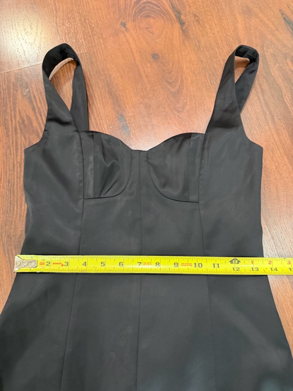 NWT Lovers and Friends CARPENTER Satin MINI black DRESS Sz XS - Picture 7 of 11